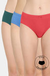Rosaline Medium Rise Full Coverage Hipster Panty (Pack of 3) - Multicolor — thumbnail 1